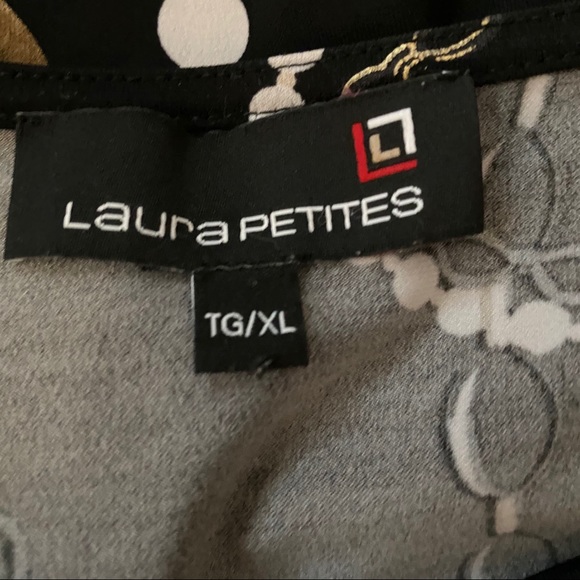 Laura Petites Blouse Black Pearls and Gold Chain - Picture 5 of 6